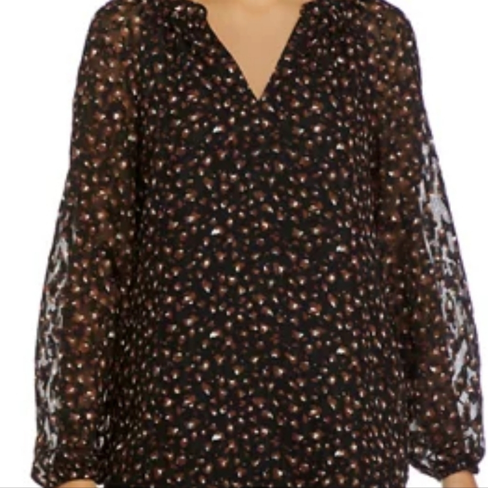 XL Kasper women's animal print top